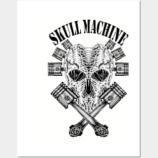 Skull Machine Posters and Art